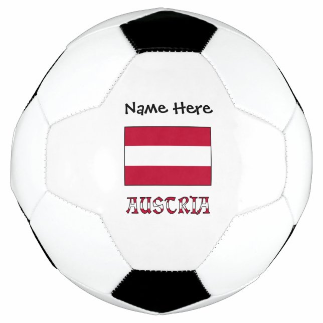 Austria Austrian Flag Personalised Name  Soccer Ball (Front)