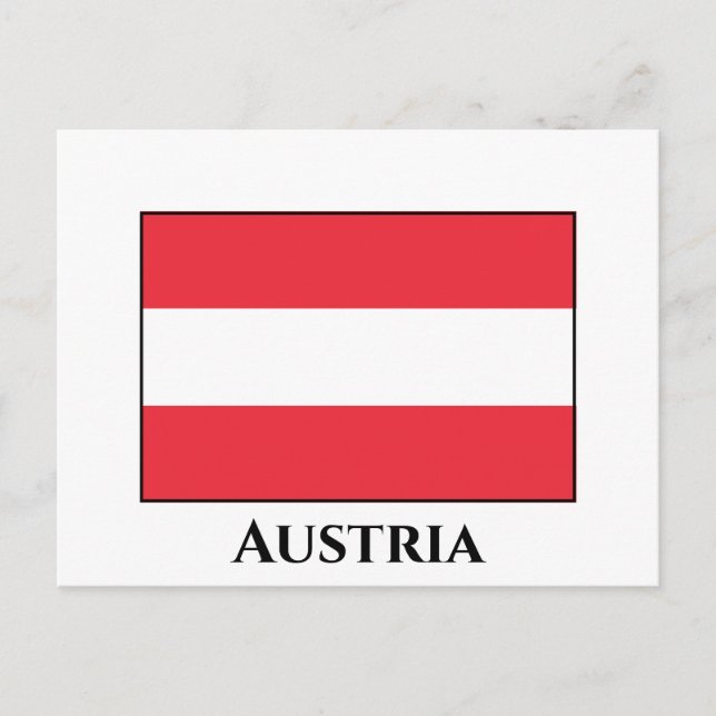 Austria (Austrian) Flag Postcard (Front)