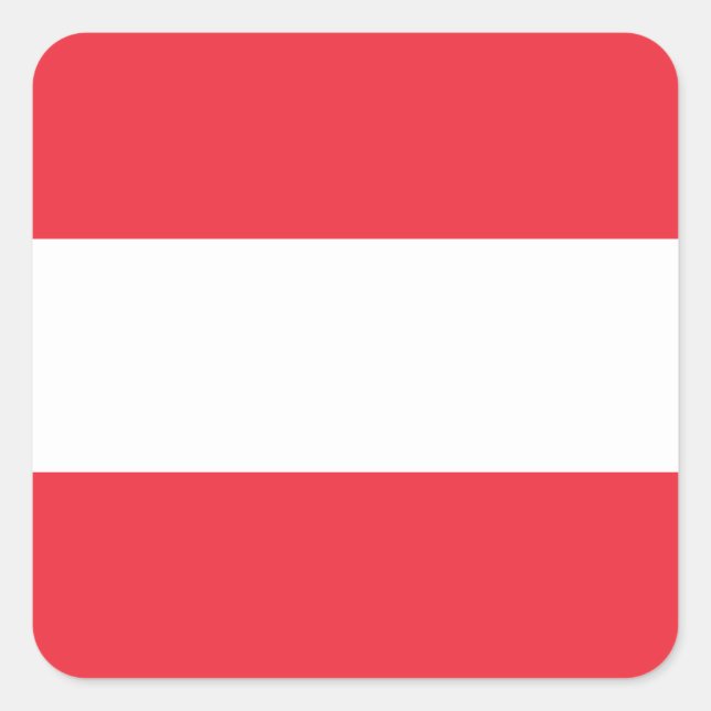Austria (Austrian) Flag Square Sticker (Front)