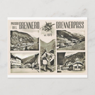 Austria, Brenner Pass, linking Austria and Italy Postcard