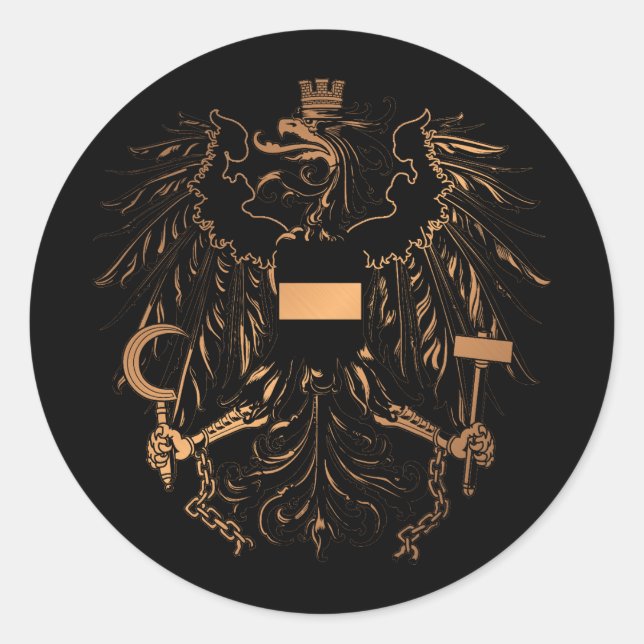 Austria Classic Round Sticker (Front)