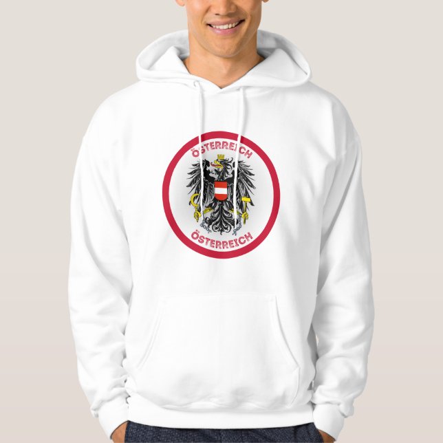 Austria Coat of Arms Circle Shape  Hoodie (Front)