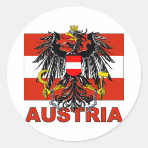 Austria Coat of Arms Classic Round Sticker
