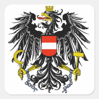 Austria Coat of Arms Square Sticker