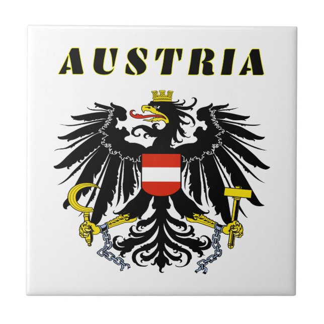 AUSTRIA Coat Of Arms Tile (Front)