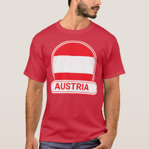 Austria Country Badge Austria Flag T-Shirt