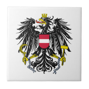 Austria country coat arms symbol emblem flag tile