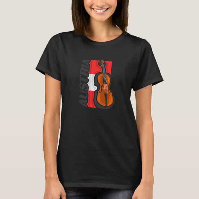 Austria Country Flag   T-Shirt (Front)