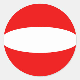 Austria Fisheye Flag Sticker