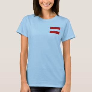 Austria Flag and Map dk T-Shirt
