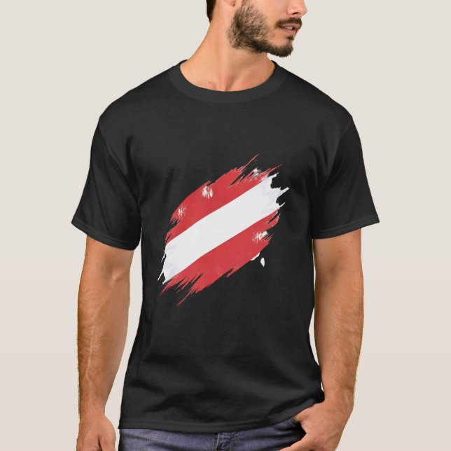 Austria Flag Austrian Roots 3 T-Shirt (Front)