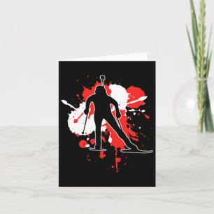 Austria Flag Biathlonist - Austrian Biathlon 1  Card