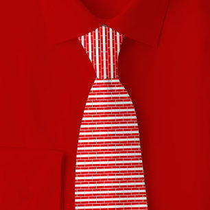 Austria Flag Brick Pattern Tie