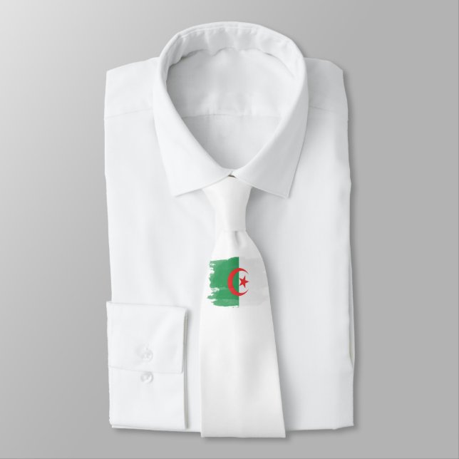 Austria flag brush stroke, national flag tie (Tied)