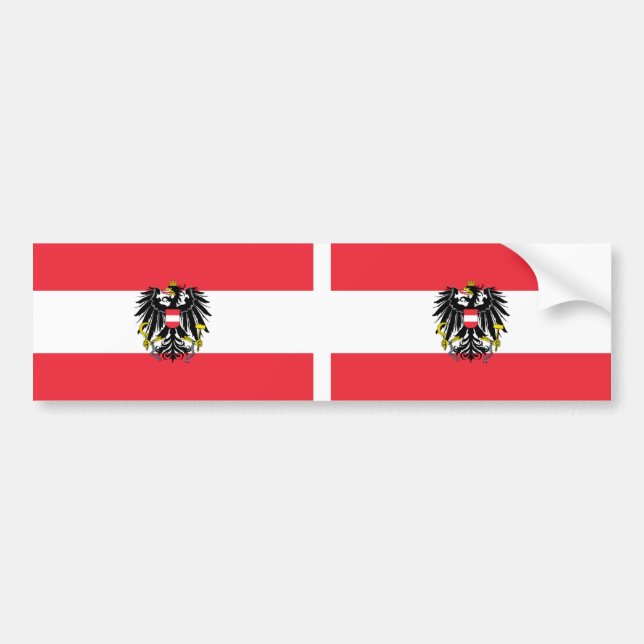 Austria Flag Bumper Sticker (Front)