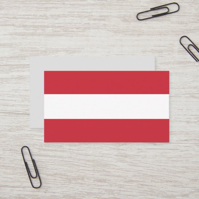 Austria flag business card (Front/Back In Situ)