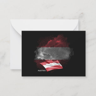 Austria flag card
