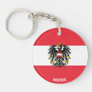 Austria Flag Charming Patriotic Key Ring