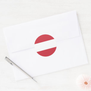 Austria flag classic round sticker