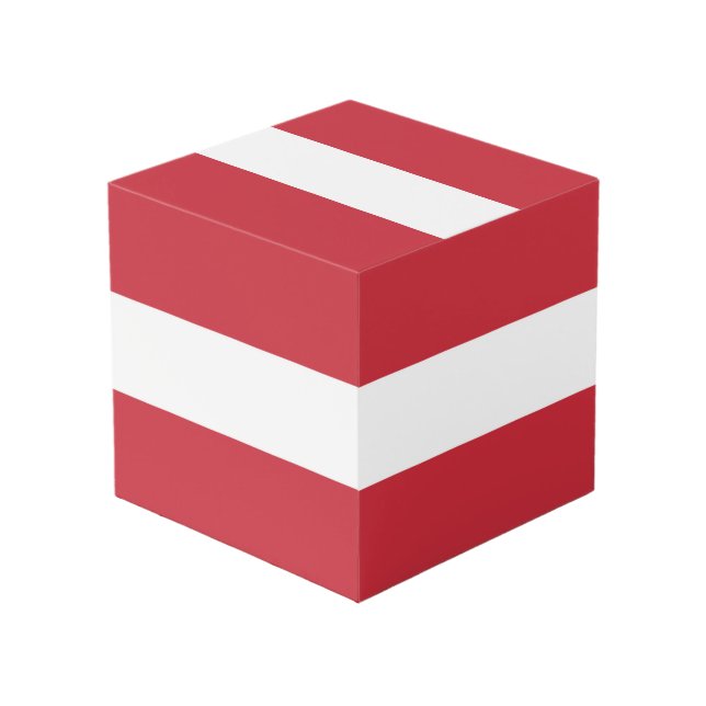 Austria flag cube (Front Angled)
