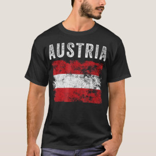 Austria Flag Distressed - - Austrian T-Shirt