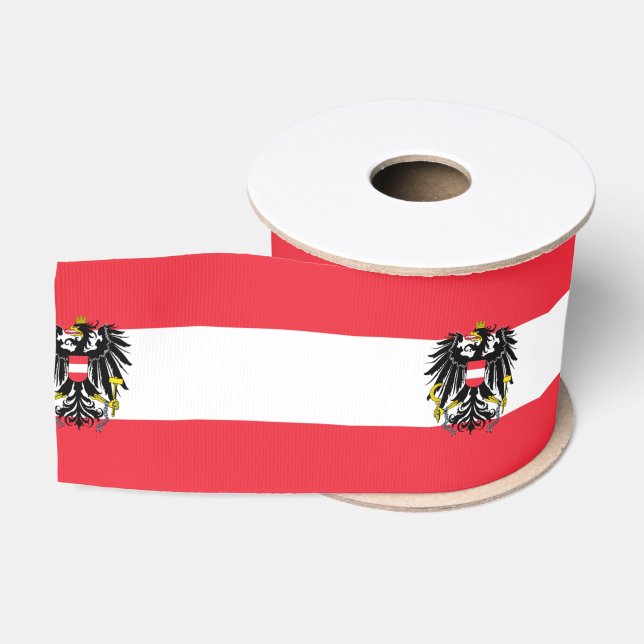 Austria Flag Grosgrain Ribbon (Spool)