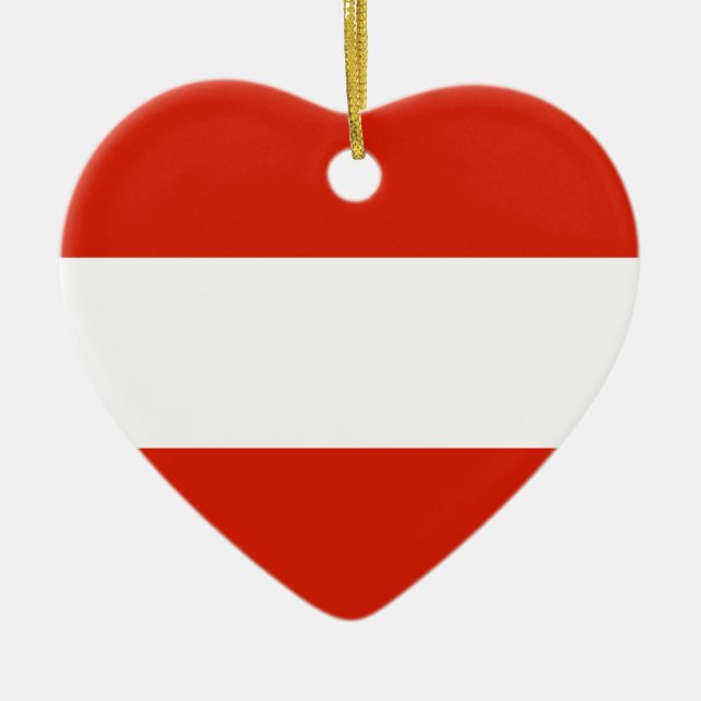 Austria Flag Heart Ornament (Front)