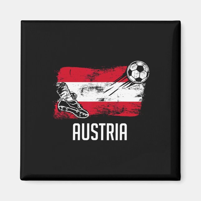 Austria Flag Jersey Austrian Soccer Team Austrian  Magnet (Front)