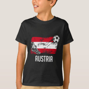 Austria Flag Jersey Austrian Soccer Team Austrian  T-Shirt