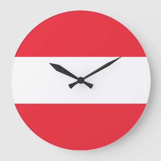 Austria Flag Large Clock (Front)