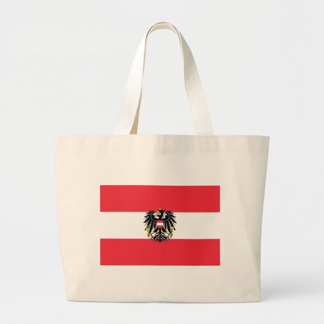 Austria Flag Large Tote Bag (Front)