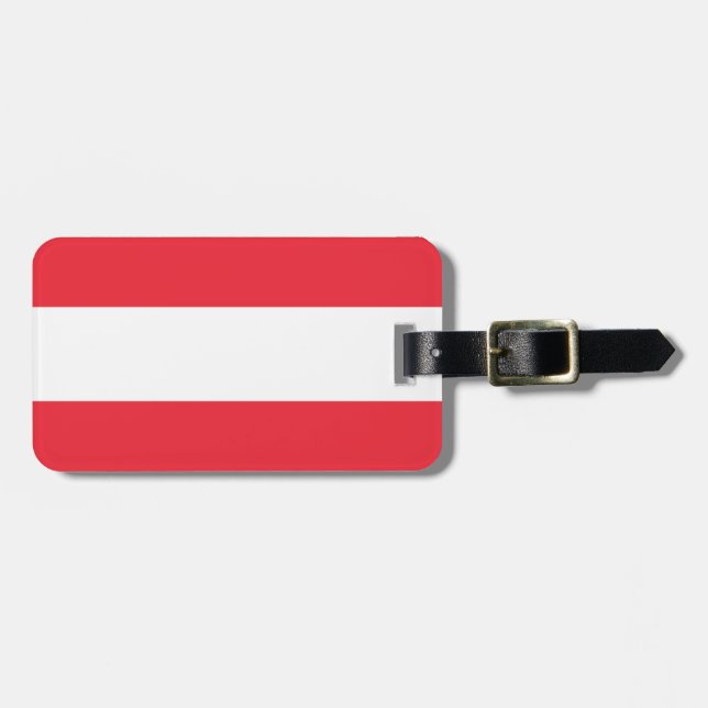 Austria flag luggage tag (Front Horizontal)
