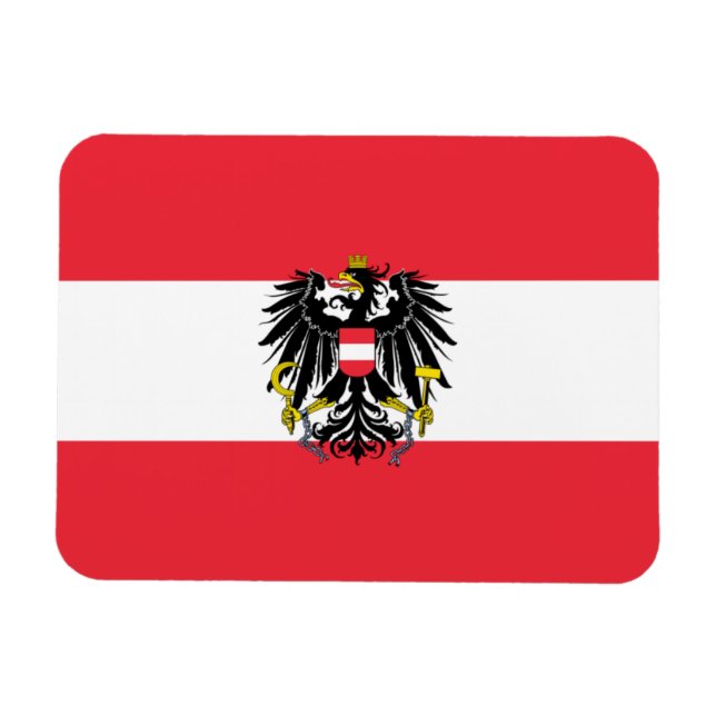 Austria Flag Magnet (Horizontal)