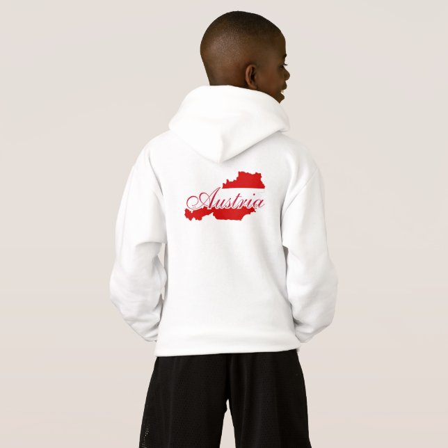 Austria flag map (Back Full)