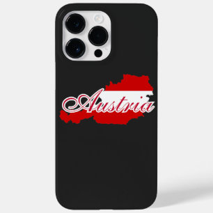 Austria flag map Case-Mate iPhone 14 pro max case