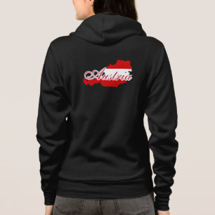 Austria flag map hoodie