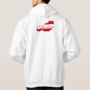 Austria flag map hoodie