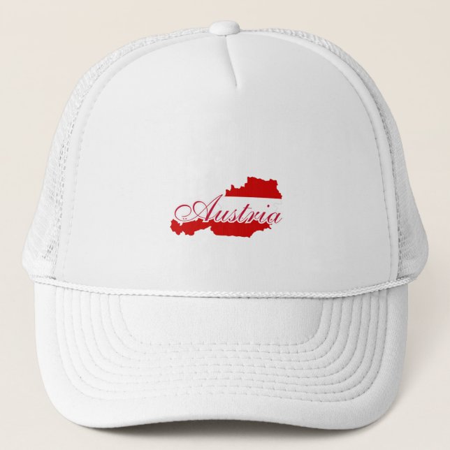 Austria flag map trucker hat (Front)