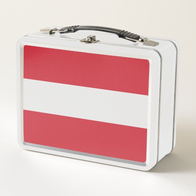 Austria flag metal lunch box (Front)