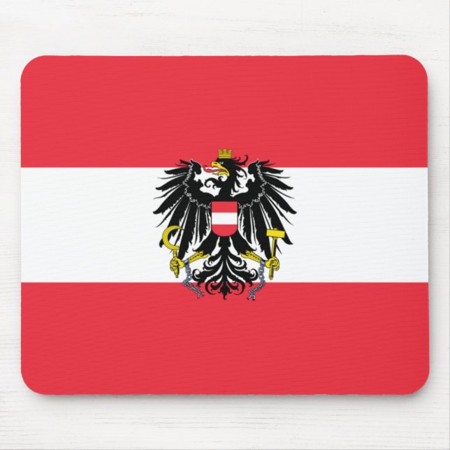 Austria Flag Mouse Pad (Front)