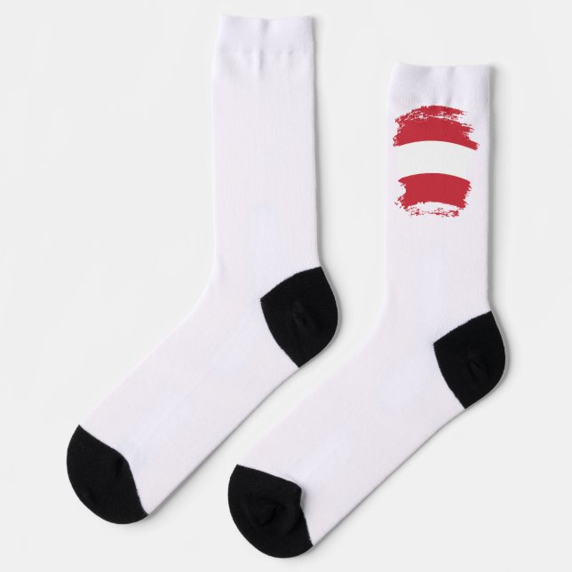 Austria flag socks (Left)