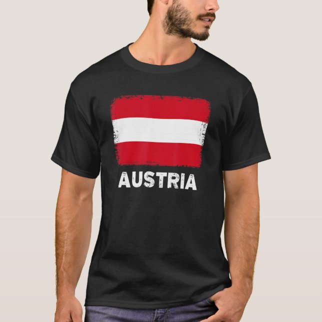 Austria Flag   Support Austrian People Women Men   T-Shirt (Front)