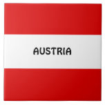 Austria, flag tile<br><div class="desc">Austria,  labelled,  red and white flag colours</div>