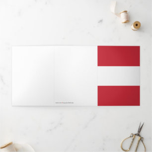 Austria flag Tri-Fold card