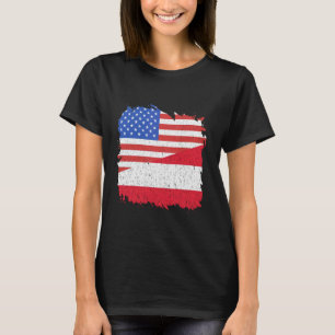 Austria Flag USA America Austrian Pride Austrian R T-Shirt