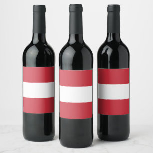 Austria flag wine label
