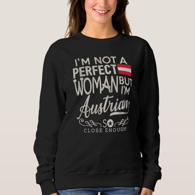 Austria Flag Woman  Austrian Pride Souvenir Sweatshirt (Front)