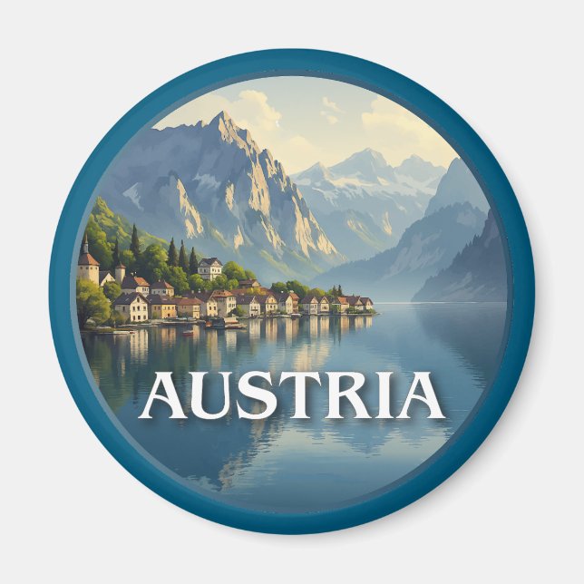 Austria Hallstatt European Union Magnet (Front)