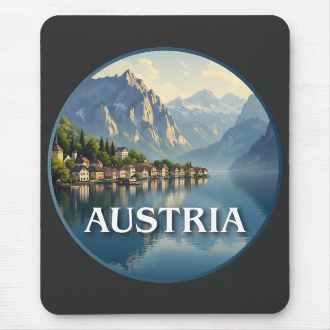 Austria Hallstatt European Union Mouse Pad (Front)