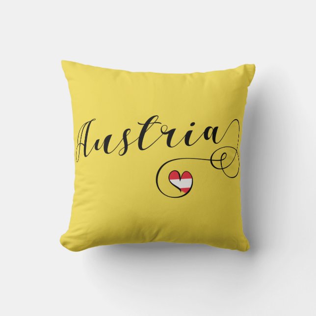 Austria Heart Throw Cushion, Vienna Cushion (Front)